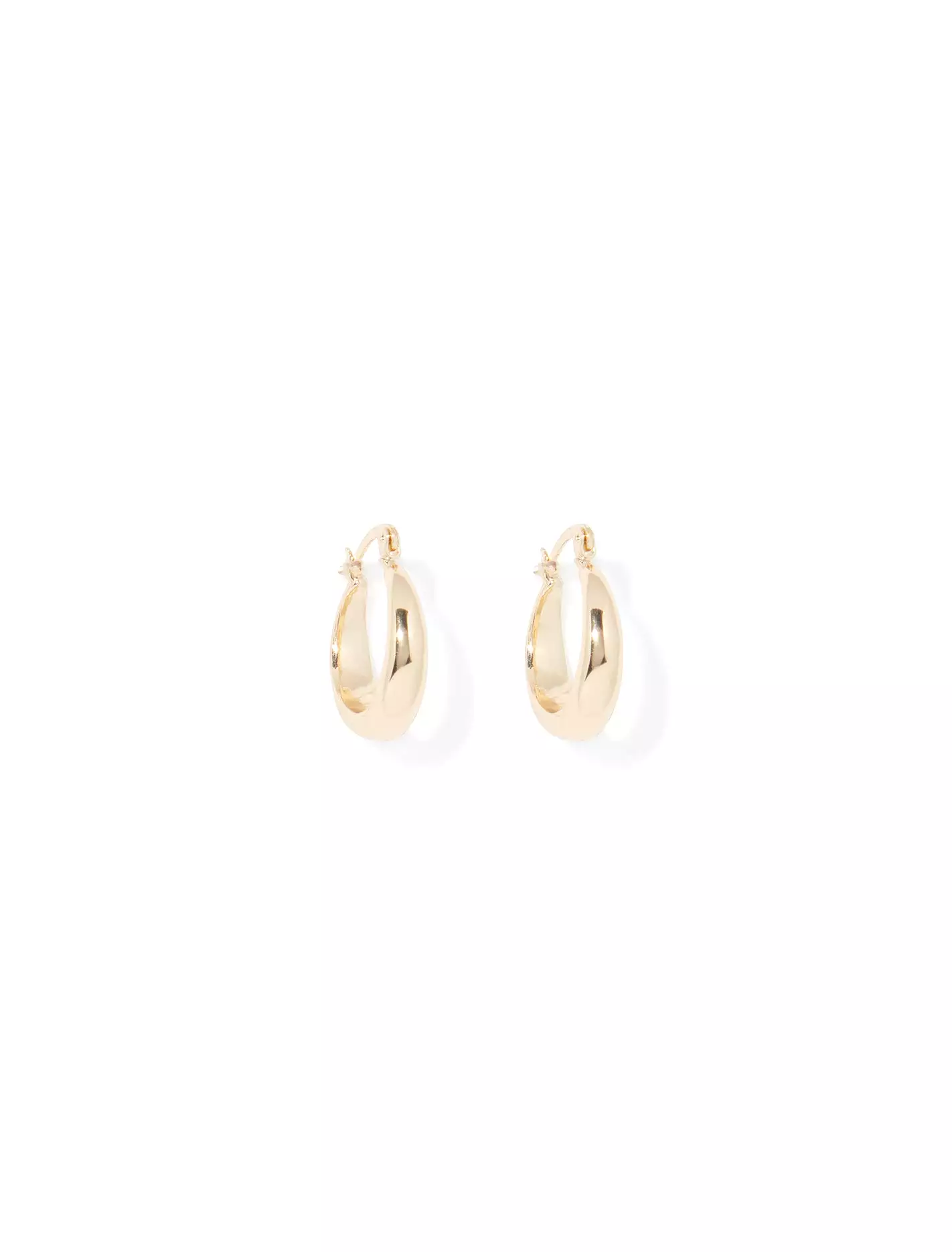 Dionne Hinge Gold Plated 15mm Hoop Earrings