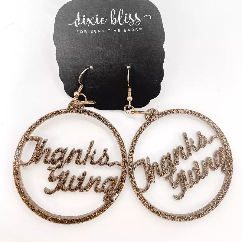 Dixie Bliss Thanksgiving Hoop Earrings