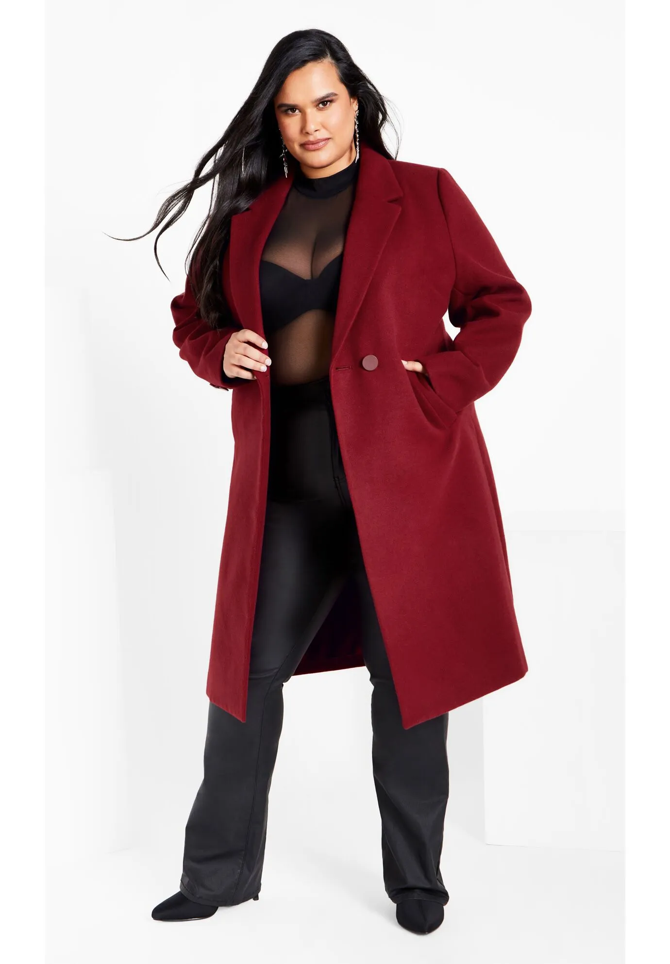 Effortless Chic Coat - cabernet