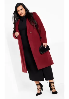 Effortless Chic Coat - cabernet