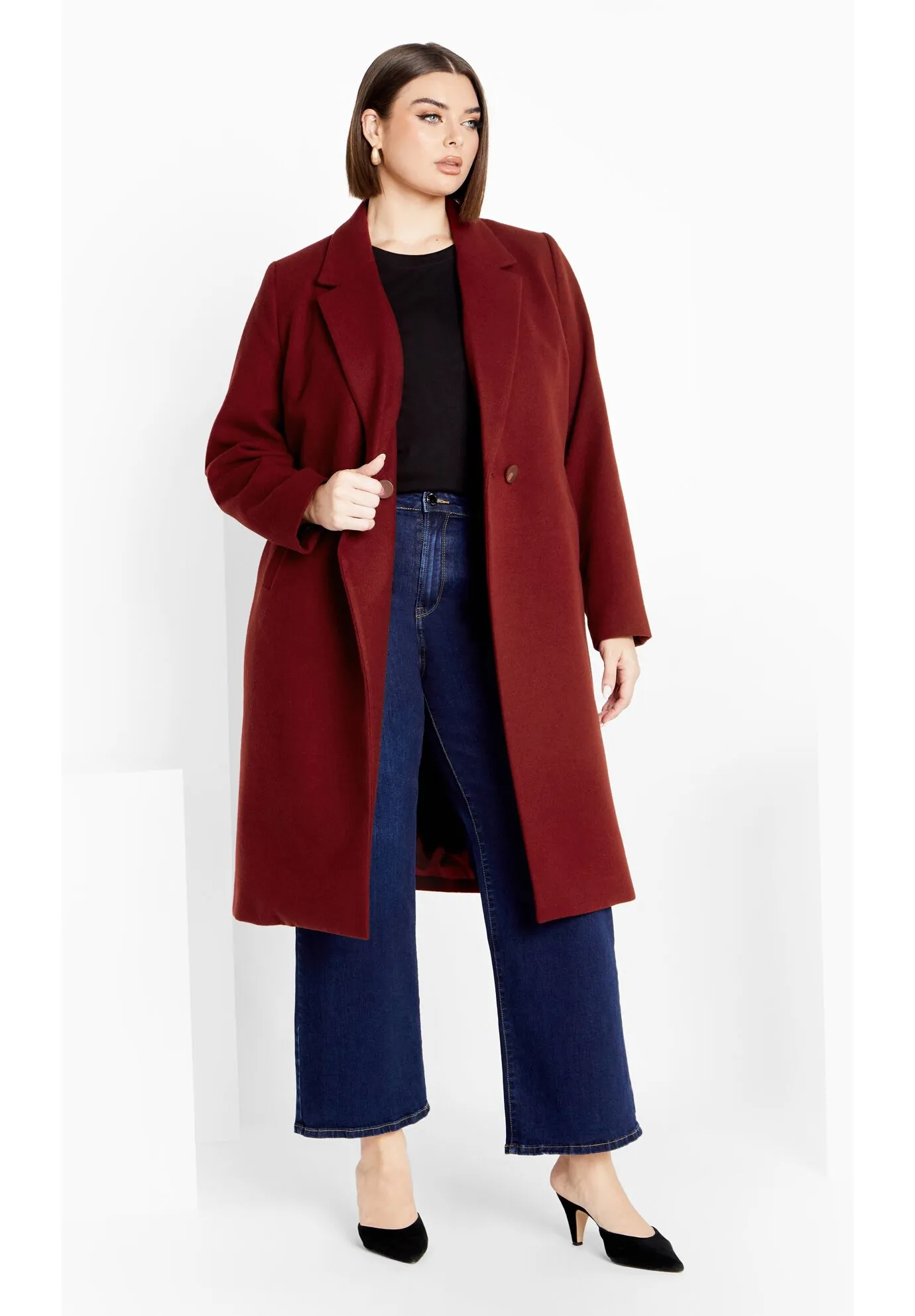 Effortless Chic Coat - cabernet