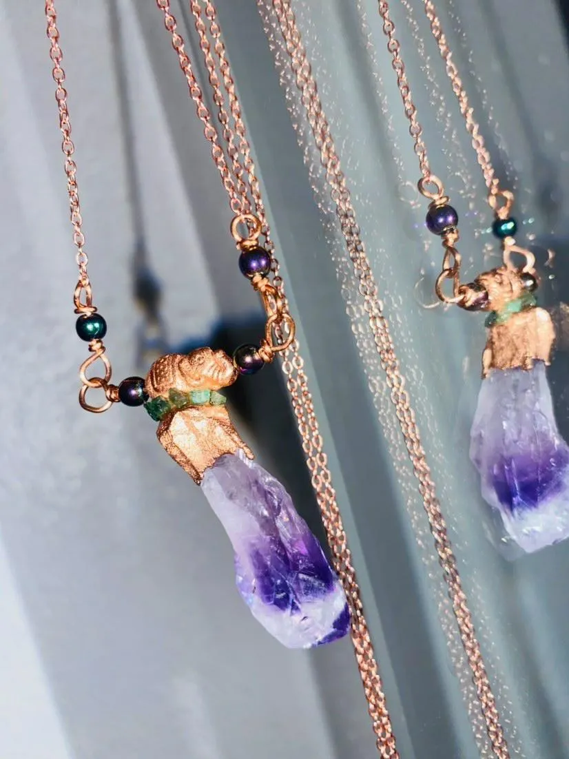 Elephant Amethyst Necklace