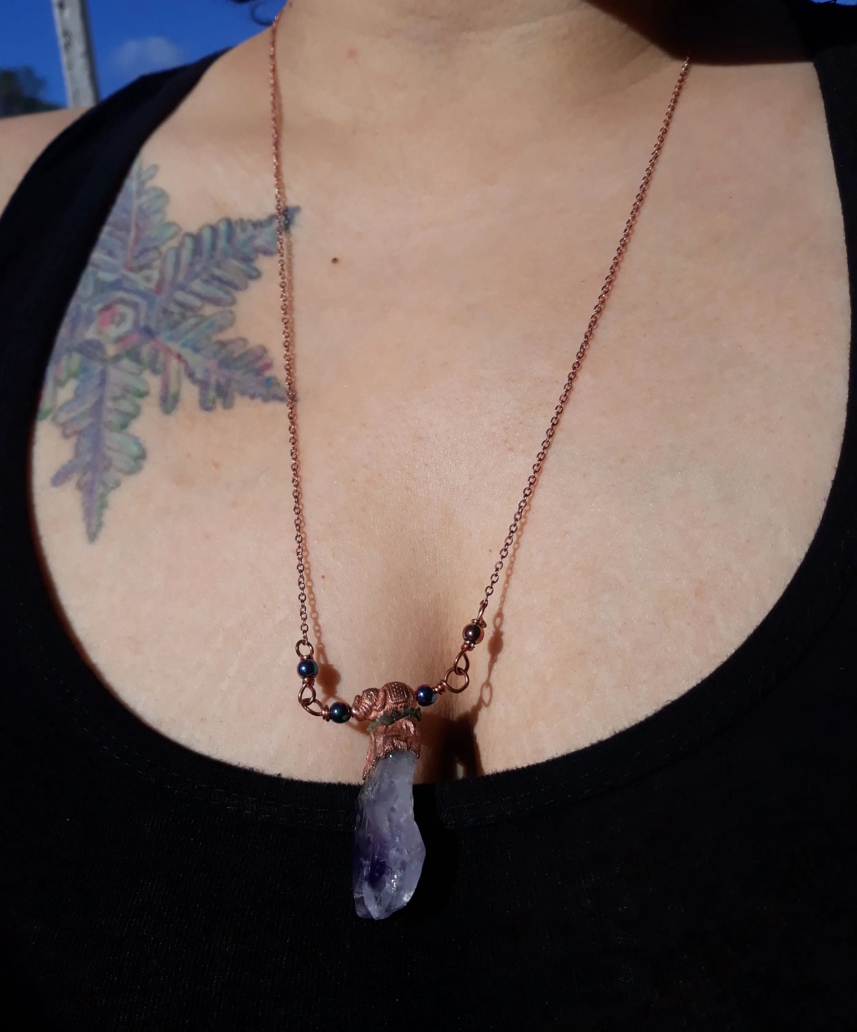 Elephant Amethyst Necklace