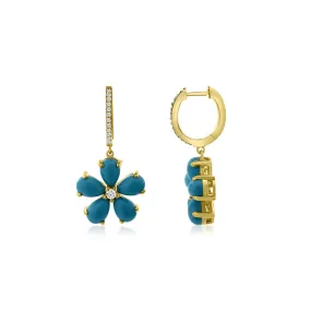 Fiore Earrings - Turquoise