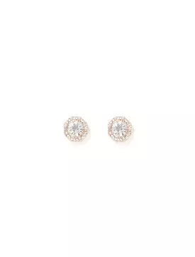 Georgie Glass Stone Stud Earrings