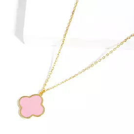 Gold Dipped Flower Pendant Necklace