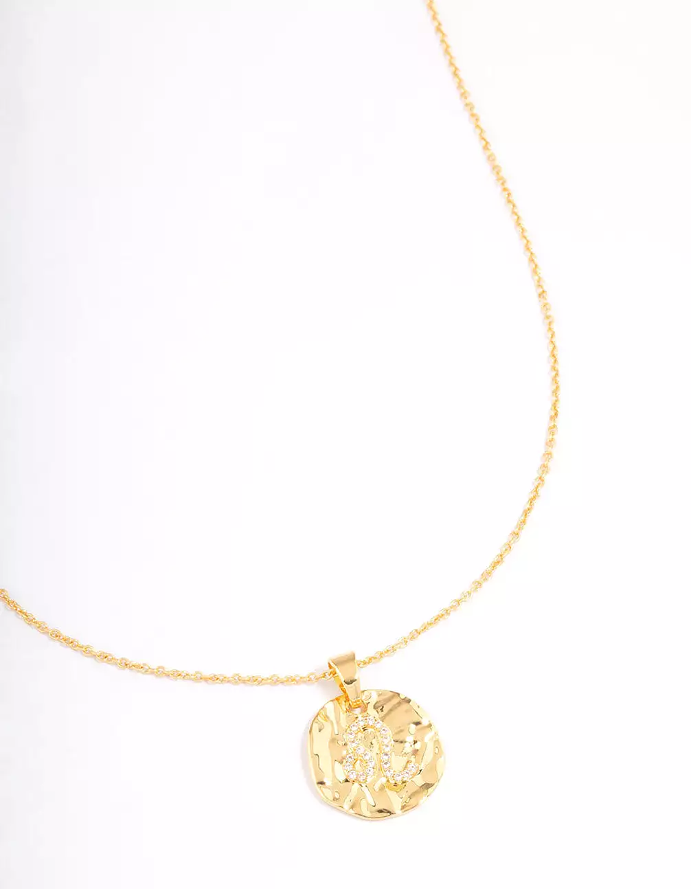 Gold Plated Leo Coin Pendant Necklace