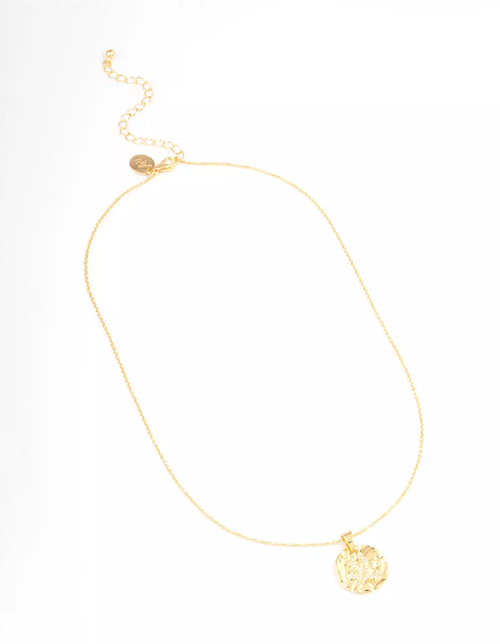 Gold Plated Leo Coin Pendant Necklace