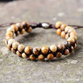 Handmade Natural Jasper Braided Bracelet