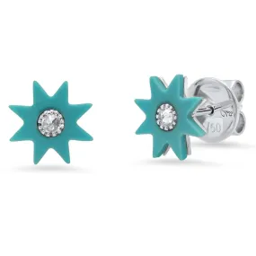 Hardstone Studs Turquoise