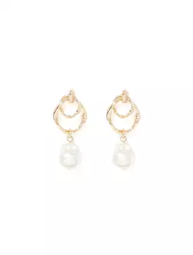 Holly Stud Earrings Pearl Drop Earrings