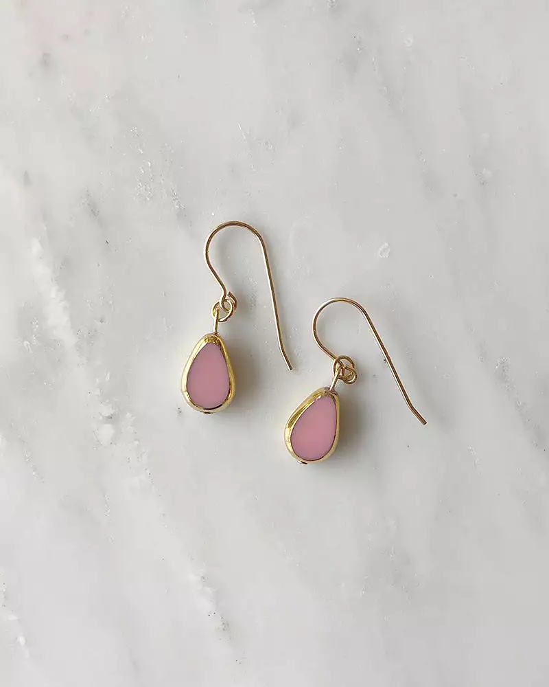 I. Ronni Kappos Pink Petal Drop Earrings