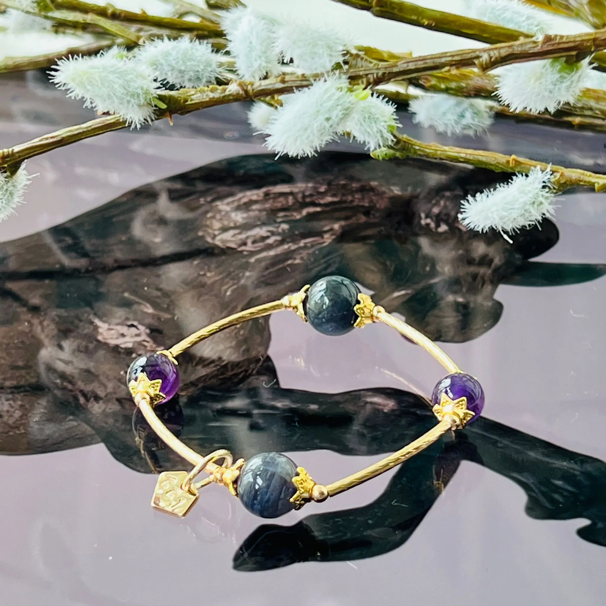 Iolite & Amethyst La Grace Bracelet