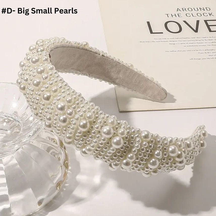 Ivory Big Beaded Pearl Headband