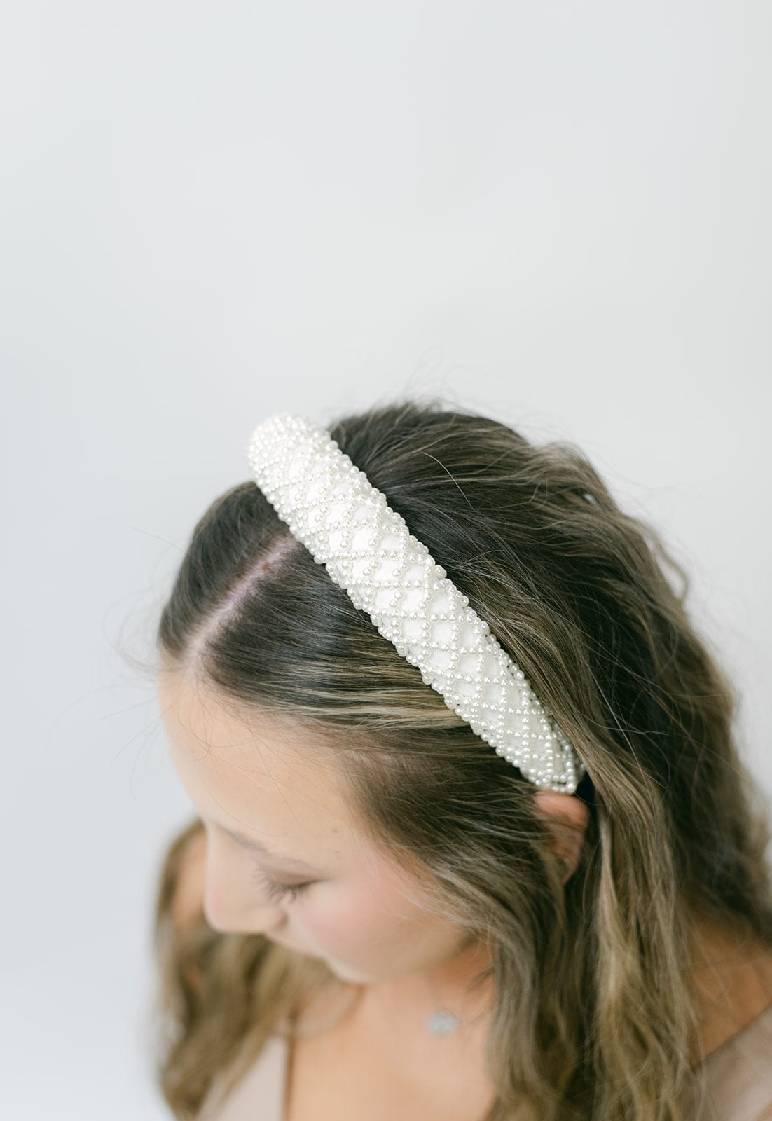 Ivory Criss Cross Pearl Headband