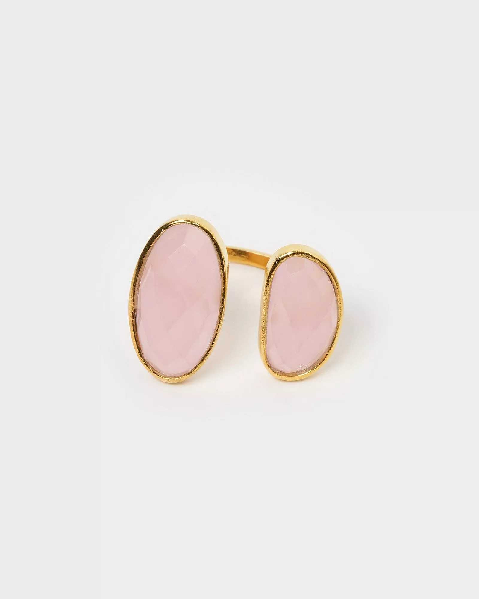 Izoa Sammy Ring Gold Rose Quartz