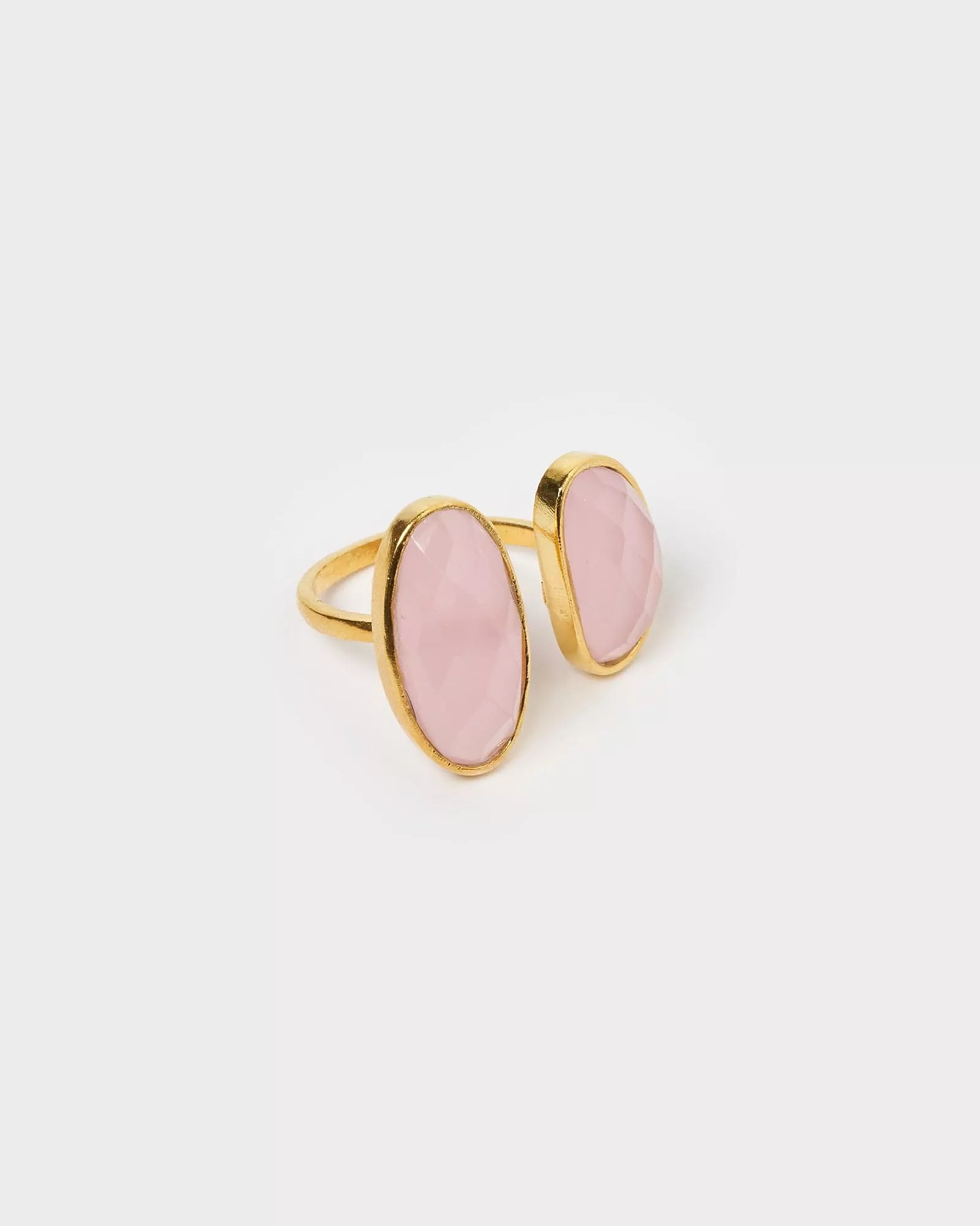 Izoa Sammy Ring Gold Rose Quartz