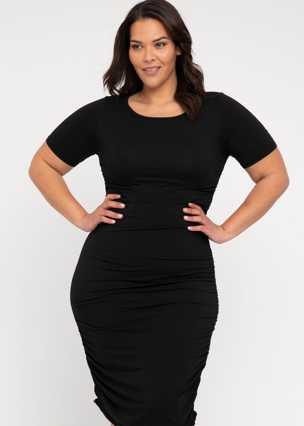 Jasper Ruched Dress - Black