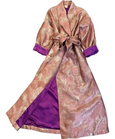 Julia Clancey Women's Pink / Purple Luxe Pink Lilly Opera Dress Coat