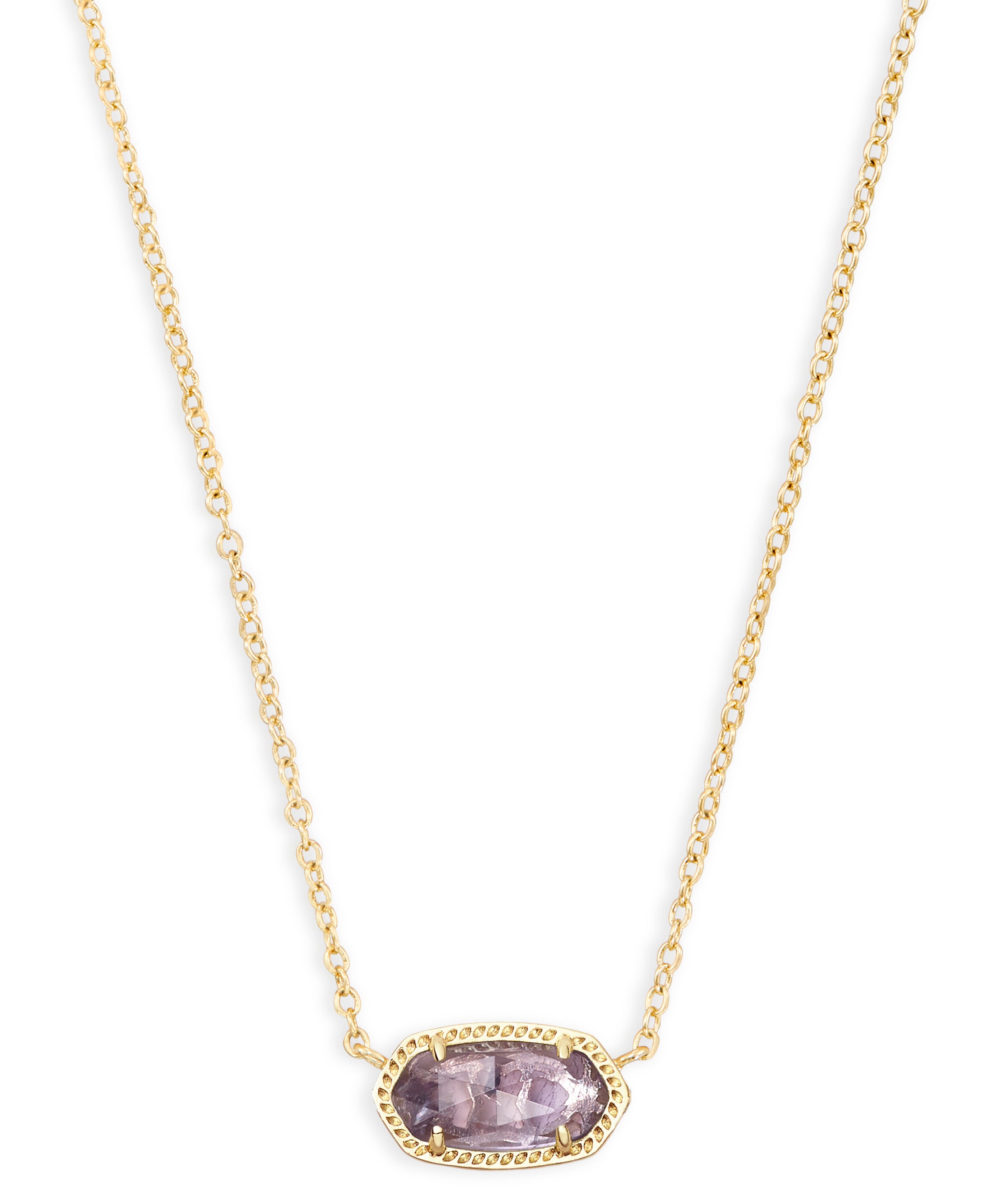 Kendra Scott Elisa Pendant Necklace - Purple Amethyst/Gold