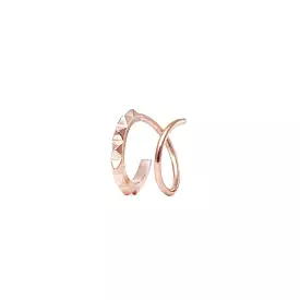 Klaxon Twirl Earring, Rose Gold