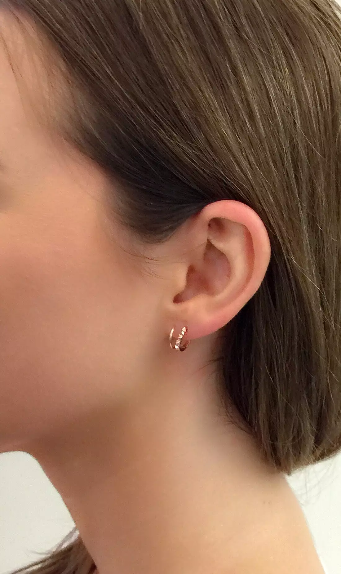 Klaxon Twirl Earring, Rose Gold