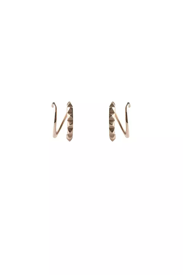 Klaxon Twirl Earring, Rose Gold