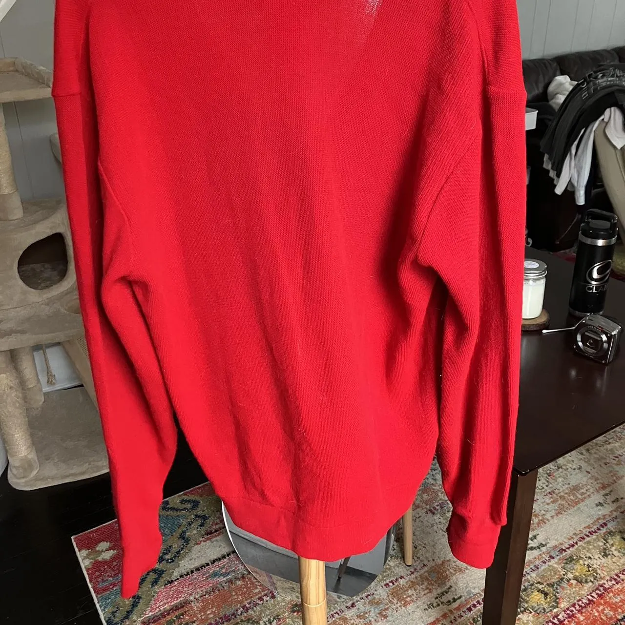 Lacoste Men's Red Cardigan