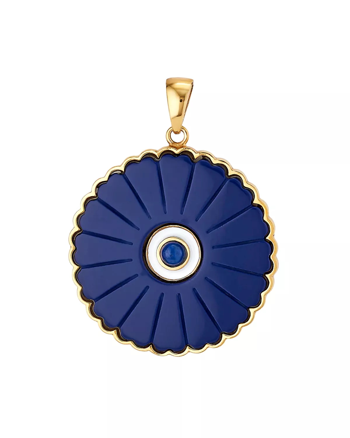 Large Sunflower Pendant (Lapis)