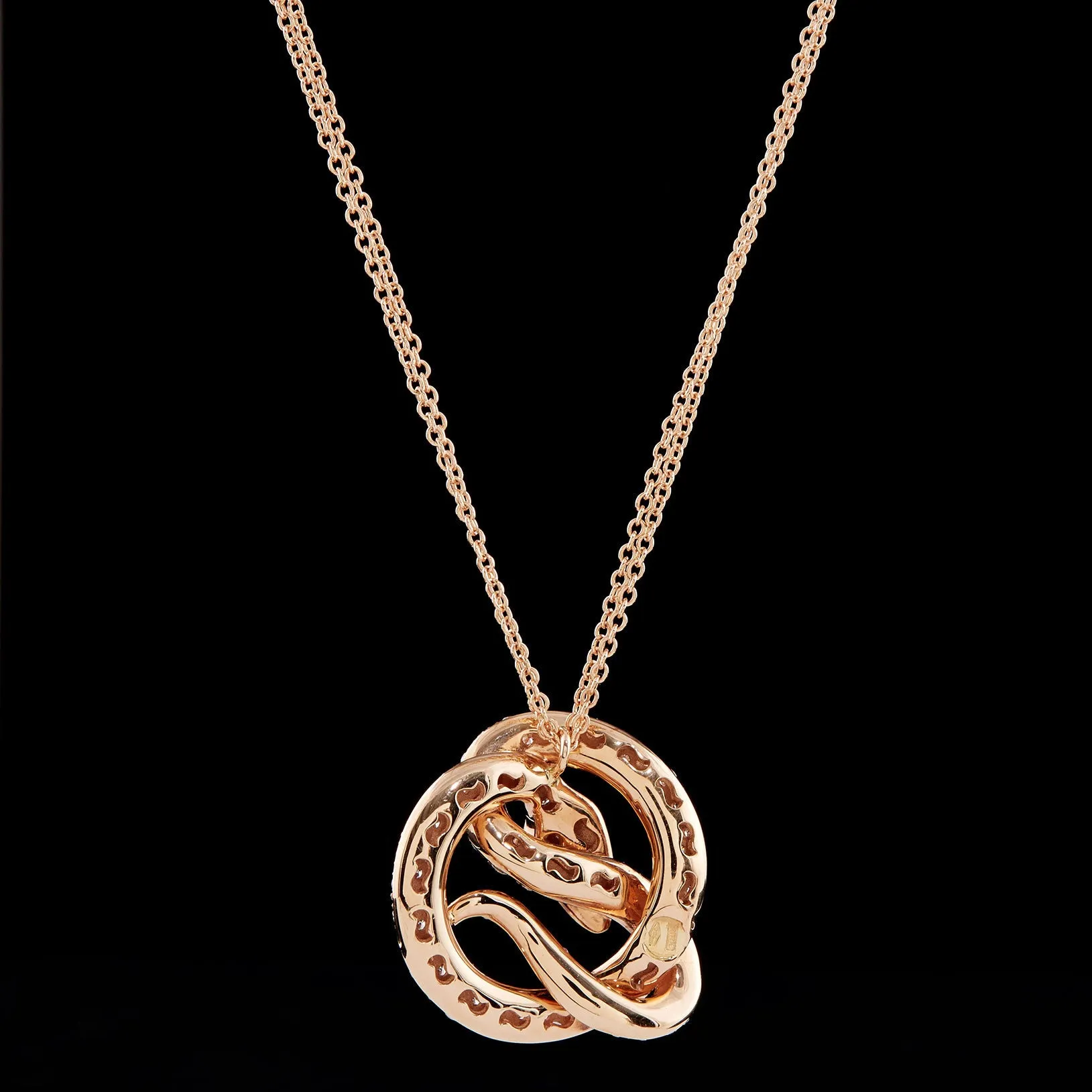 Luca Carati Snake Spiral Pendant on Chain