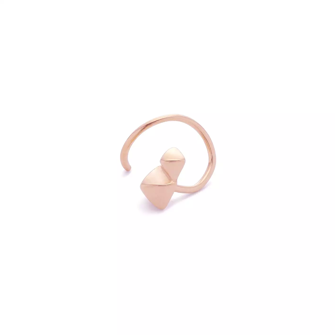 Marble Twirl Earring, Rose Gold