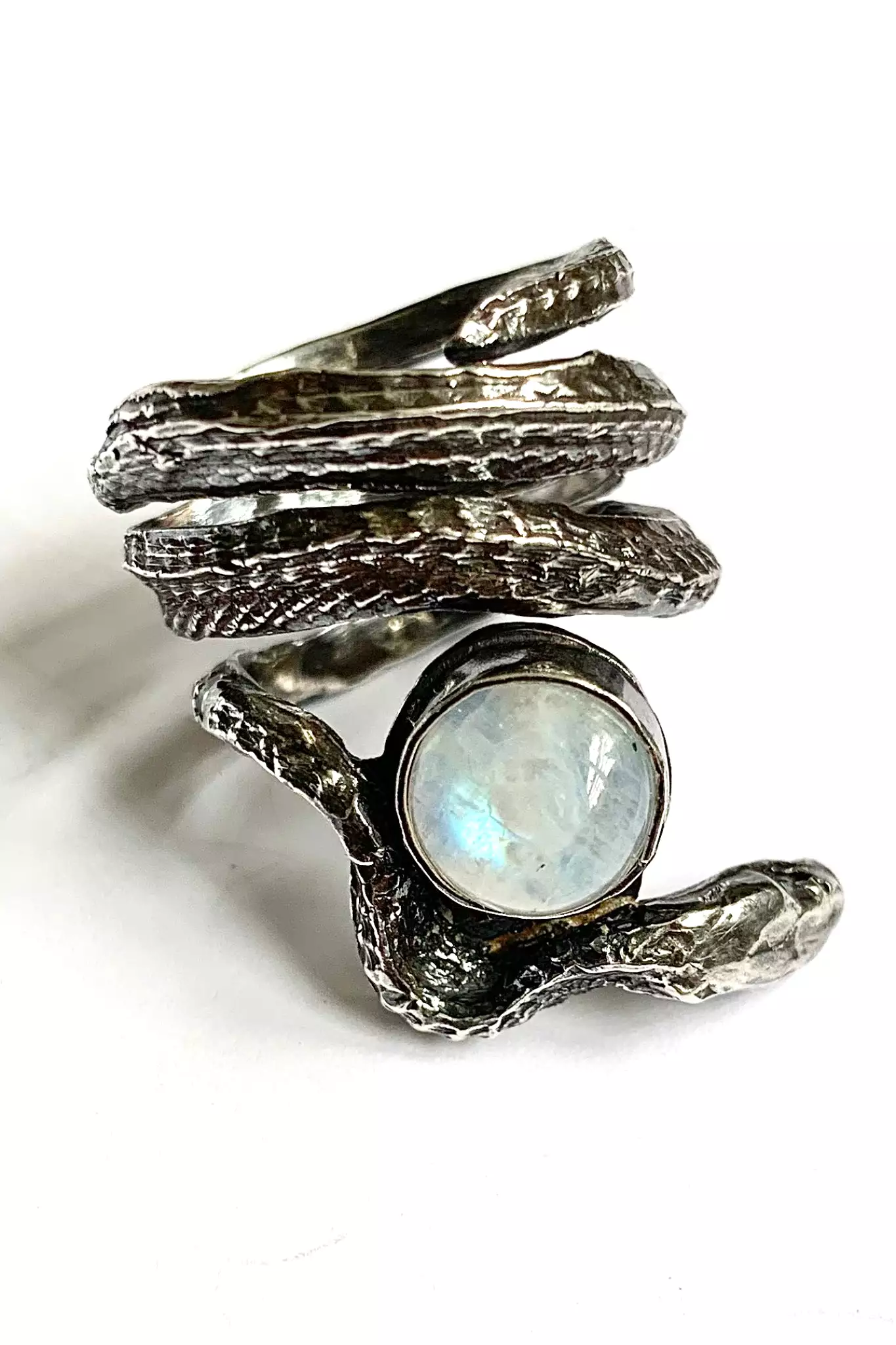 Medea Moonstone Snake Ring