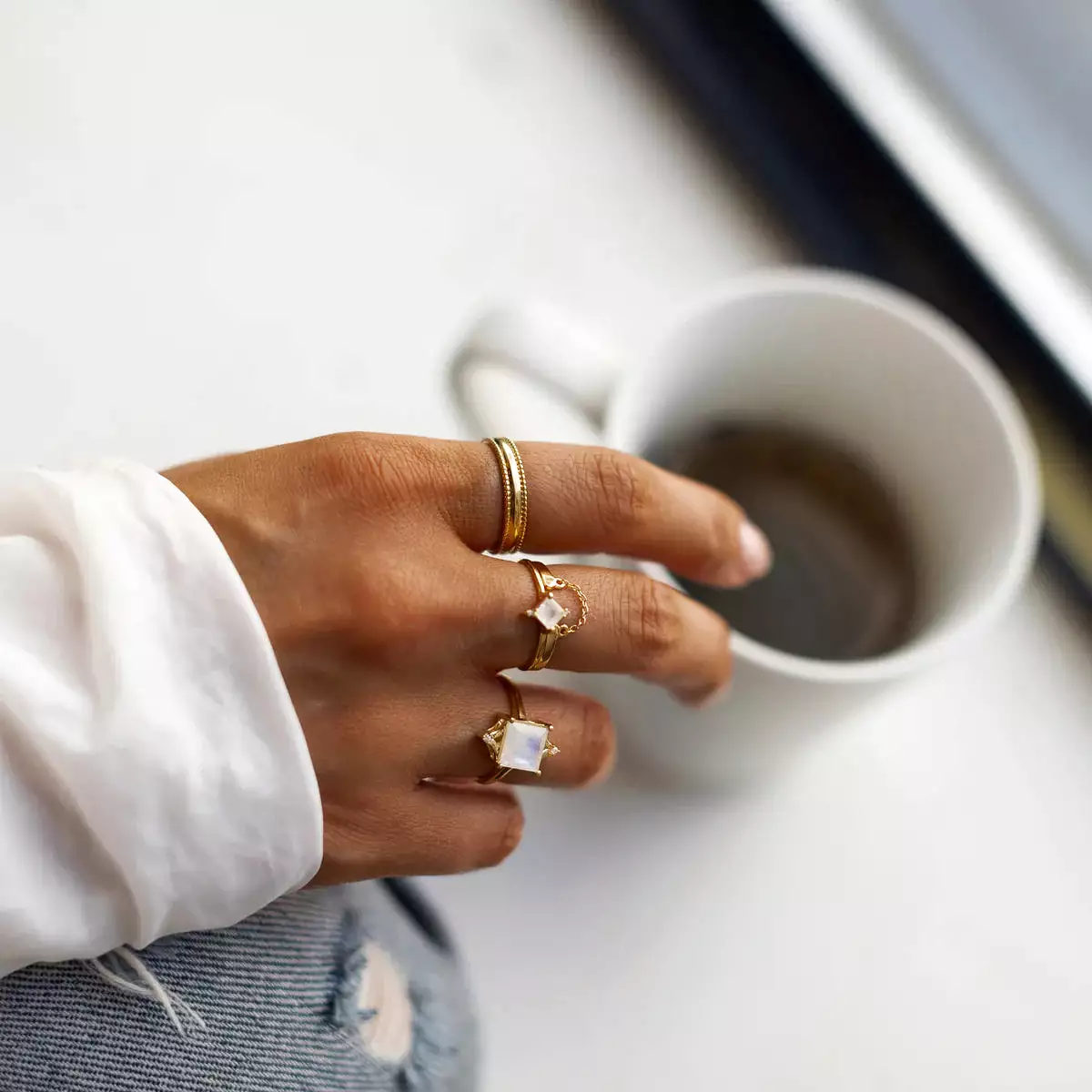 Mini Diana Ring - Moonstone