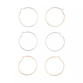 Mix Tube Big Hoop Earring Pack