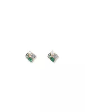 Morgan Small Cluster Stone Stud Earrings