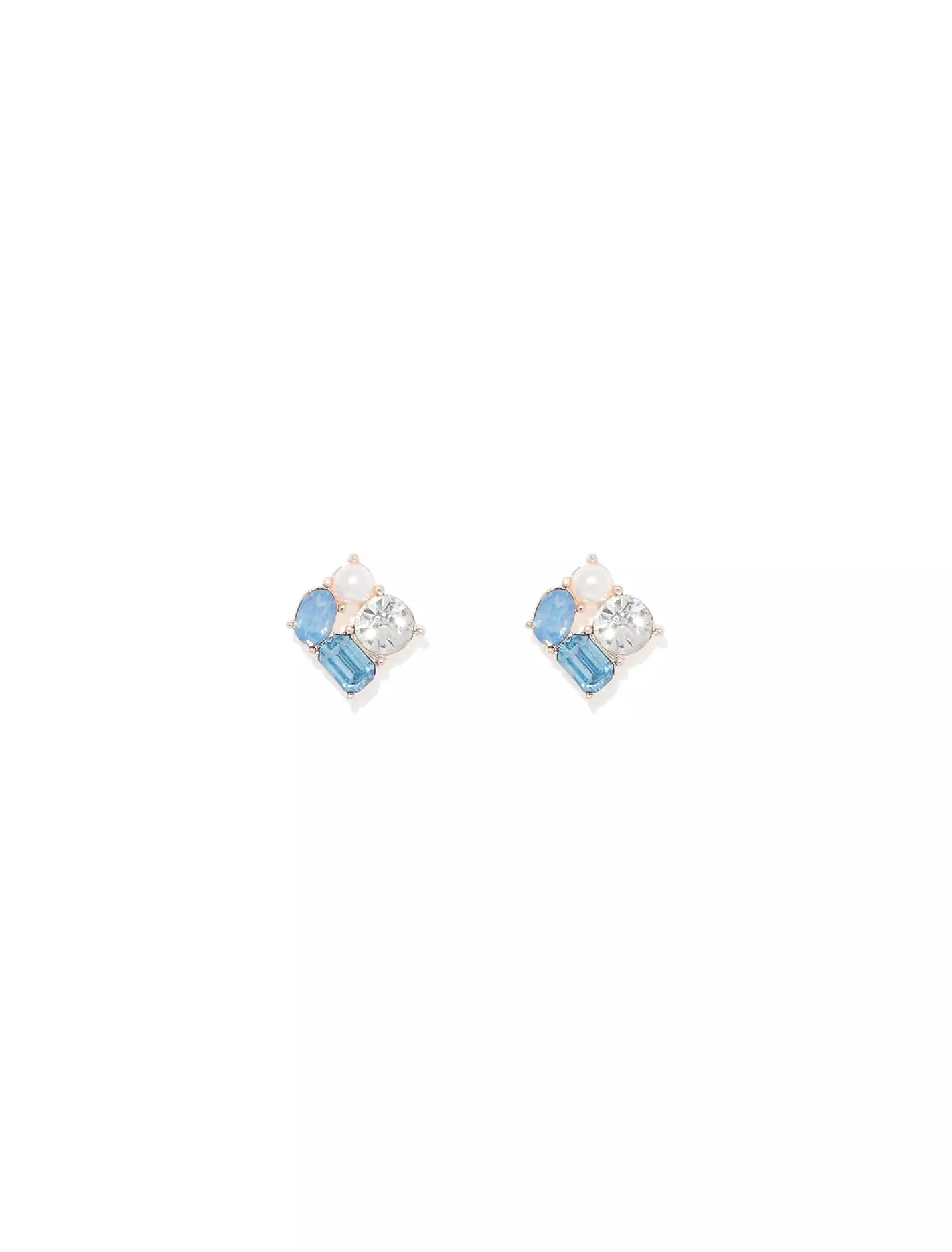 Morgan Small Cluster Stone Stud Earrings