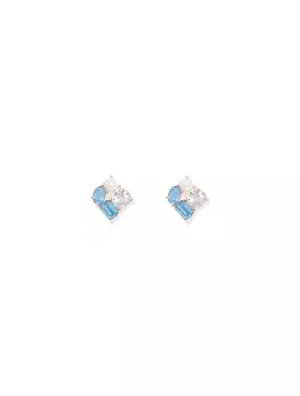 Morgan Small Cluster Stone Stud Earrings