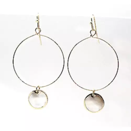 Mother Of Pearl Hoop Earrings