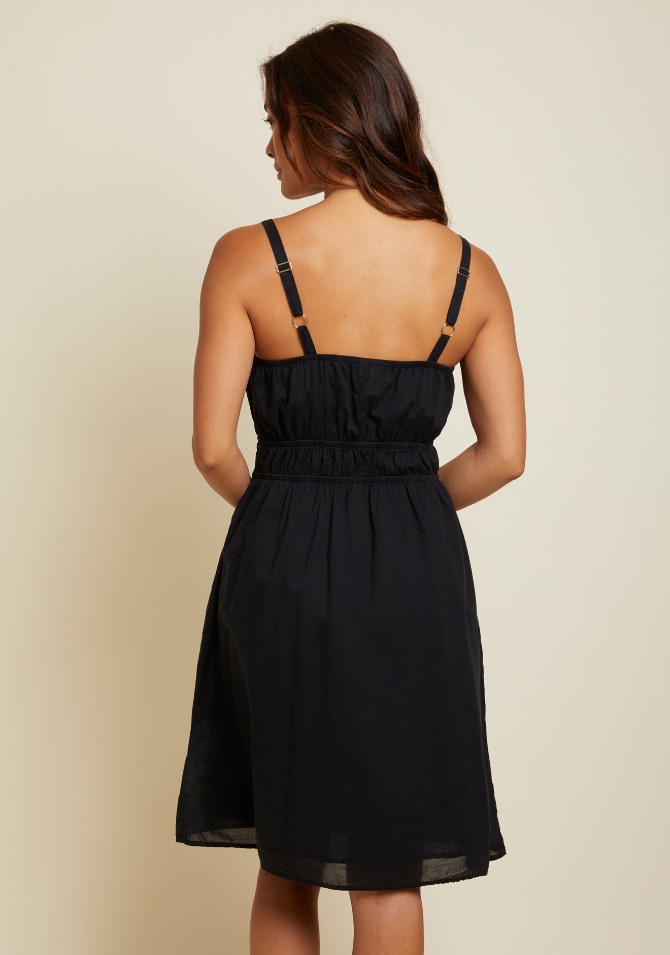 Nation LTD - Opal Elasticated Sundress - Jet Black