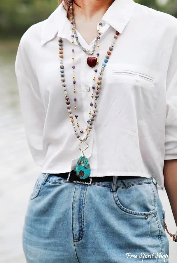 Natural Earthy Jasper Beaded Necklace