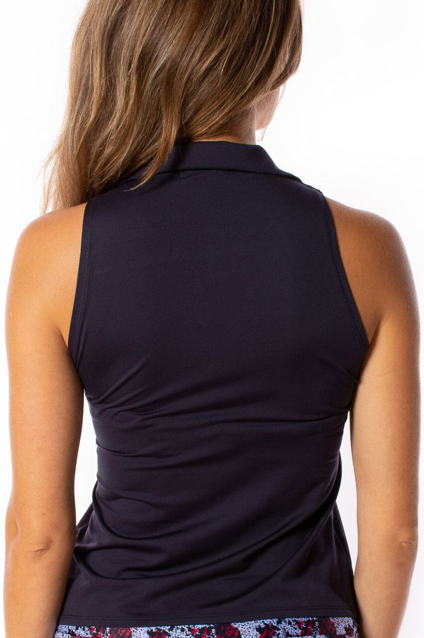 Navy Sleeveless Lisa Sport Polo