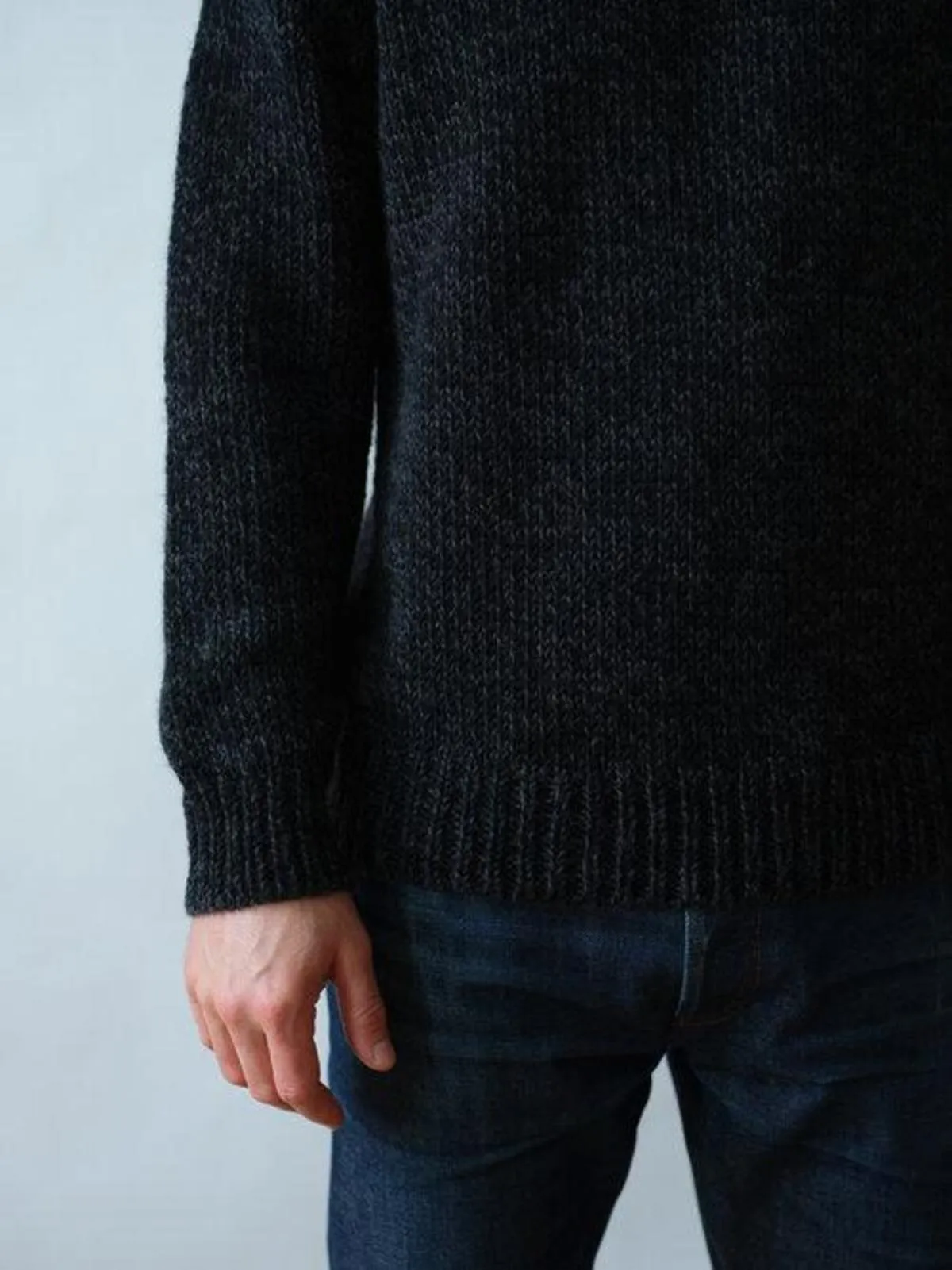 NICK SWEATER - GRAPHITE TWEED