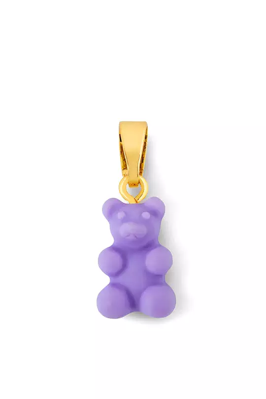 Nostalgia Bear Matte Pendant, Gold Connector