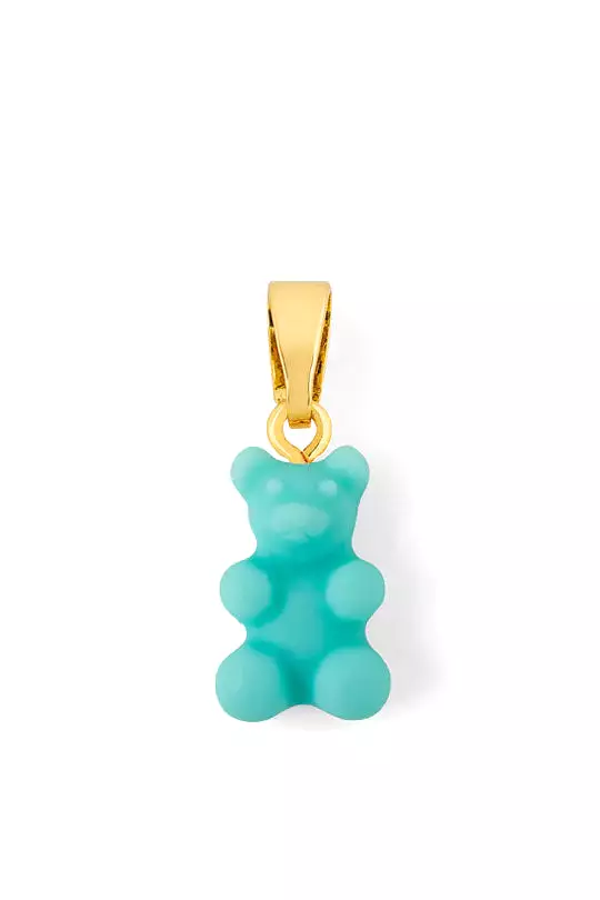 Nostalgia Bear Matte Pendant, Gold Connector