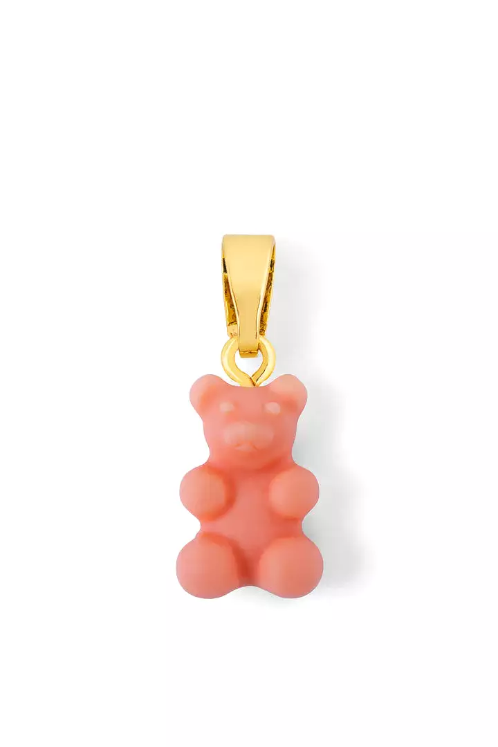 Nostalgia Bear Matte Pendant, Gold Connector