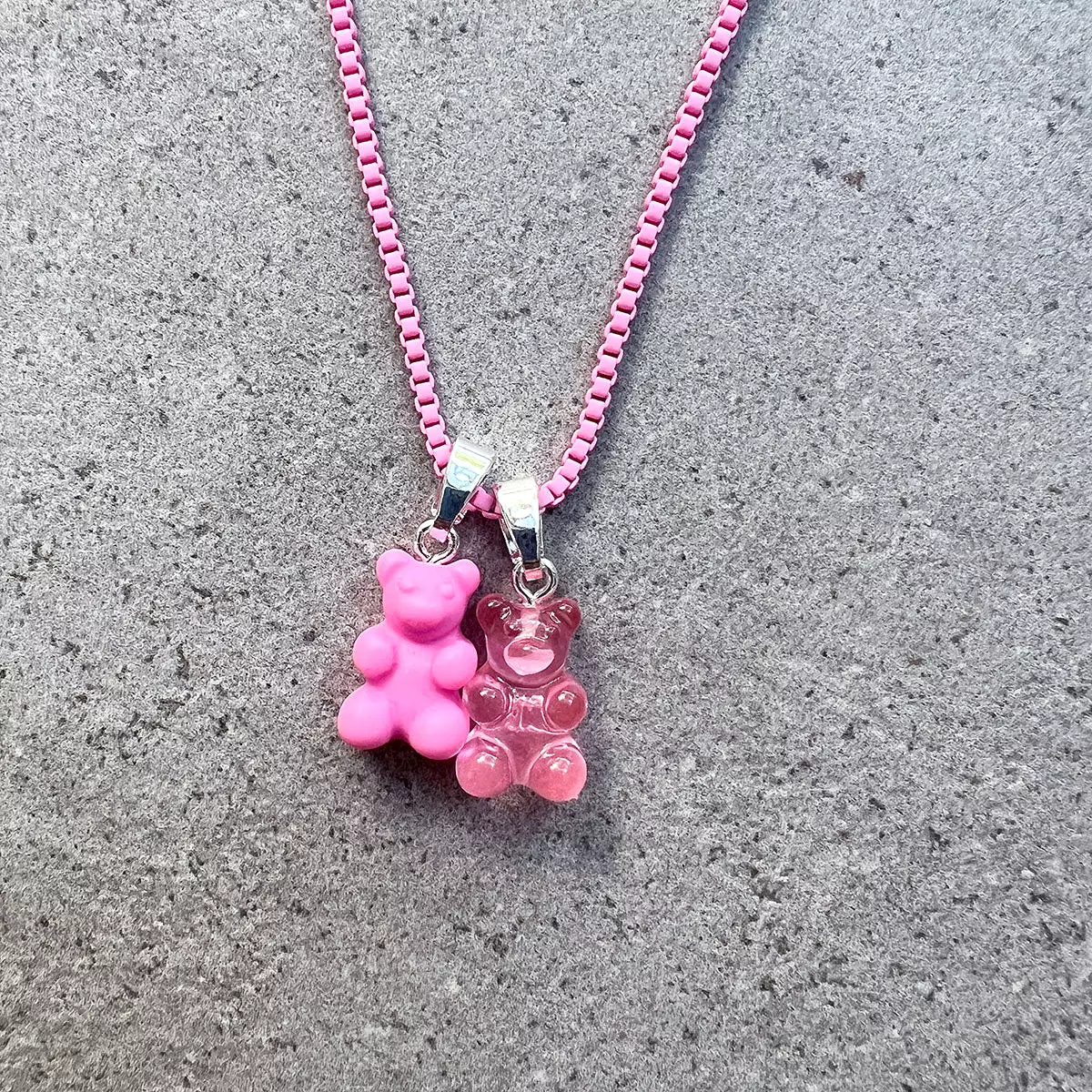 Nostalgia Bear Matte Pendant Silver Connector