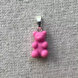 Nostalgia Bear Matte Pendant Silver Connector