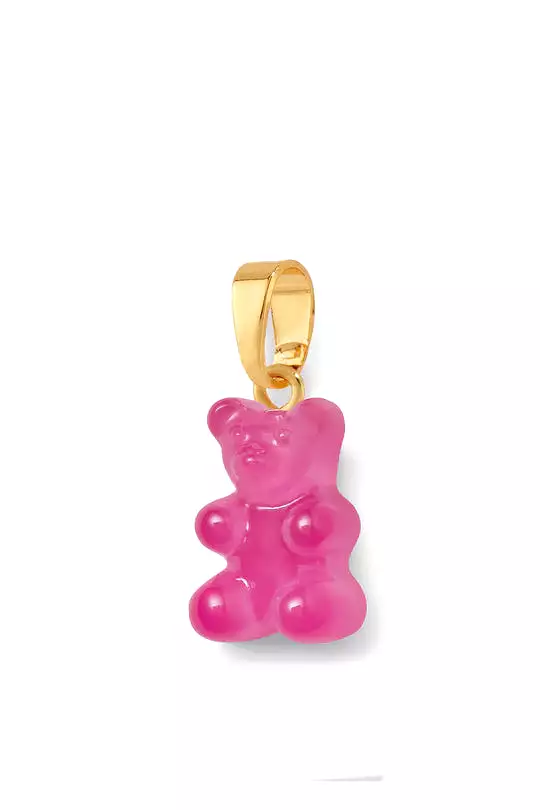 Nostalgia Bear Translucent Pendant, Gold Connector