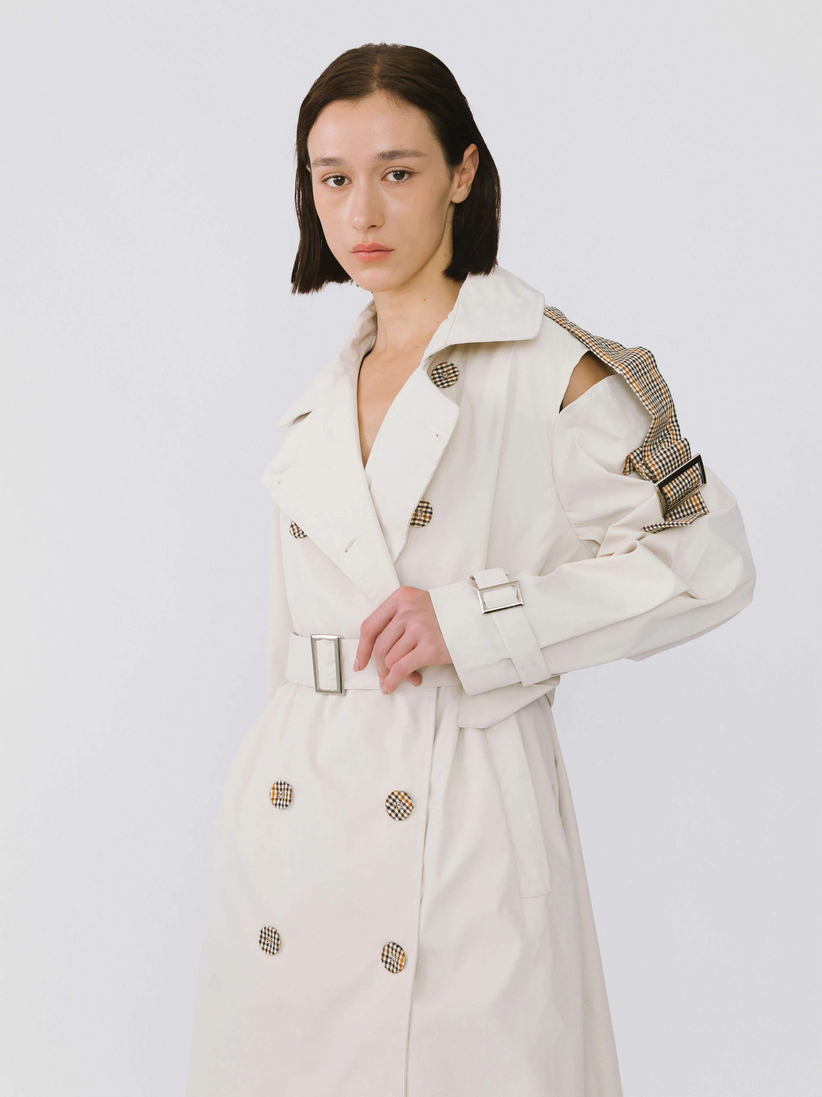 Off The Shoulder Trench Coat