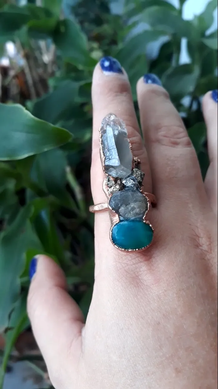 Opal Quartz Ring